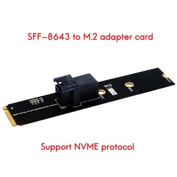 SFF-8643 M. 2 Adapter Kaardi M. 2 Klahvi M Minisas HD-SFF-8643 36Pin Adapter Kaart Toetab NVME Protokoll