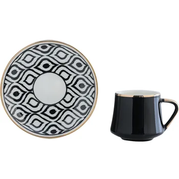 80ml türgi keraamiline kohvi tass alustass komplekt, sobib must tee, kohv, köök, pool -, joogi-ja kodu kaunistamiseks