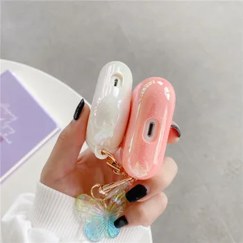 Traadita kõrvaklappide võtmehoidja 3D kalle Liblikas vee tilk raske, kõrvaklappide puhul airpods 1 2 pro kate