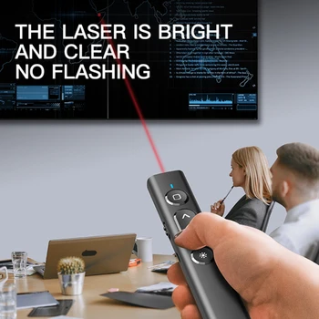 Multimeedia Lehekülg Keerates Pen Laser Pointer USB Laetav Esitlus Clicker 2.4 GHz Kaugjuhtimispult PPT Esitlus