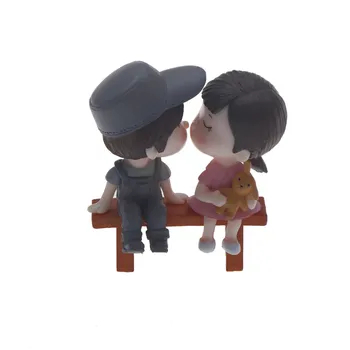 Sweety Lovers Paar Kujukeste Miniatuuri Haldjas Aed Gnome Sambla Terrariums Vaik Käsitöö Pulm Teenetemärgi