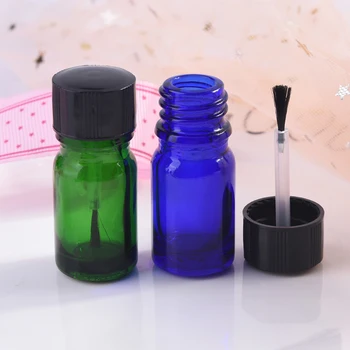 5ML Tühi Kosmeetika Konteinerid Küünte Klaasist Pudelid Kaanega Brush Pintsel Klaas küünelaki Pudel