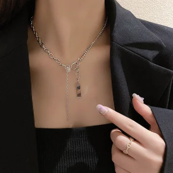 Korea väljaanne komplekt teemant pleisse pärl ripats kaelakee temperament on isiksuse lihtne fashion web kuulsus clavicle kett s
