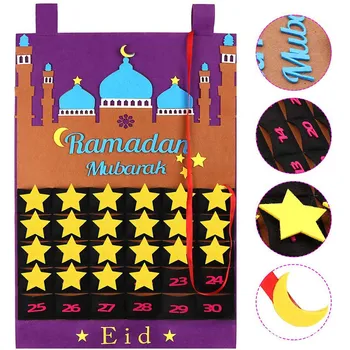 30 Päeva Elutuba Eid Mubarak Moslemi Home Decor Ramadan Kalender Taimer
