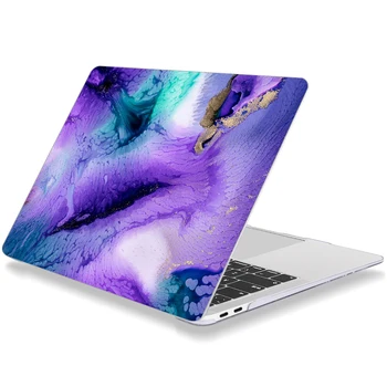 Lilla abstraktne akvarell Ookeani Muster Laptop Case For Apple MacBook Pro Retina Õhu 12 13.3 tolline Uus Pro 15.4 tolli Katab kest