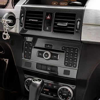 Auto Roostevabast Terasest Center Console CD kliimaseade Paneeli Raami Kaas Sisekujundus jaoks Mercedes Benz GLK X204 2008-