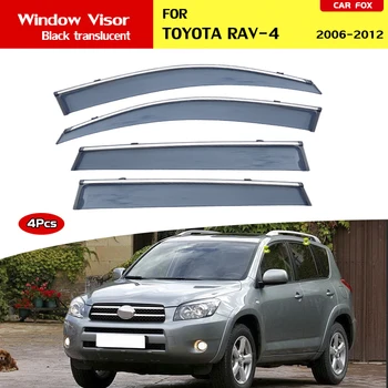 Toyota RAV4 Plastikust Akna Visiir Vent Tooni Päike Vihm Kilpi Guard Jaoks RAV-4 akna vihma kulmu visiir 4TK/SET2006-2012