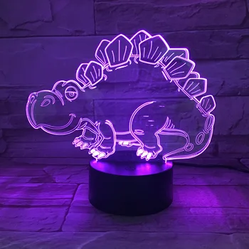 3D-646 Dinosaurus 3D LED Night Light Lamp Sõber, Baby Kingitus Nightlight USB-või Akutoitega Office Dekoratiivne Lamp 7/16 värvid