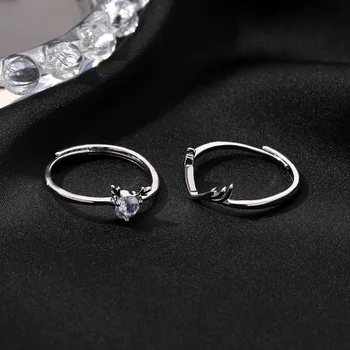 Seal On Sul Kõik Teed. Paar Sarved Diamond Ring, Meeste Ja Naiste Romantiline Ettepanek Ehted Pulmad Engagement Kingitus