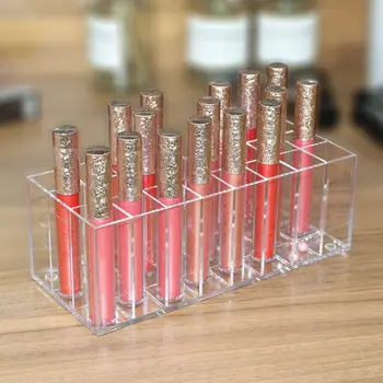 Akrüülist huuleläige Omaniku 24 Slots huulepulga vitriin Ladustamise Kasti Kosmeetika Meik Korraldaja G5GB