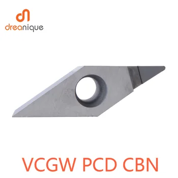 1TK VCGW PCD Teemant sisesta CBN Sisesta CNC treipingi lõikur vahetatavad plaadid karbiid lisab VCGW 11 treimistööriistad