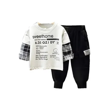Laste riided 2020. aasta kevadel ja sügisel riided uued vabaaja poiss sobiks baby puuvillane moekas spordirõivad boutique lapsed riided