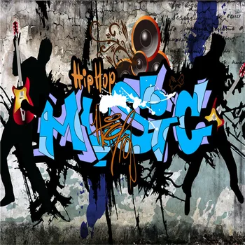 Nitree Fotograafia Rekvisiidid Vinüül Taustaks Retro Brick Wall Street Music Graffiti Baar Söökla Interjöör seina kaunistamiseks taust