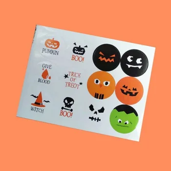 120Pcs Halloween Kleebisega Katmine Etikett, Kleebised Kleebise Liim Kingitused, Käsitöö Ümbrik DIY Kirjatarvete Kleebised