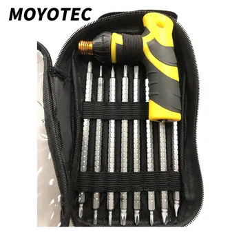 MOYOTEC 9 1 Hammasratas Screwdriver Set Double-End Käsi-tööriistade Komplekt Kvaliteetne Riistvara Kombinatsiooni Repair Tööriistad