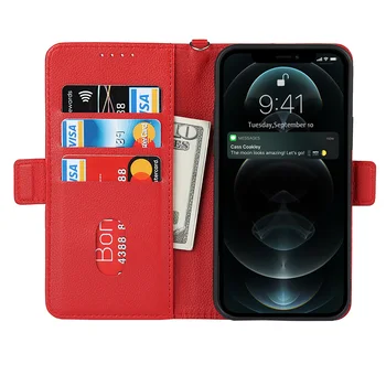 Nahast Kaitse Case for iPhone 11 12 Pro Max XR X XS SE 2020 6 7 8 Plus Coque Klapp Rahakoti, Telefoni Kate-Kaardi Pesa Põrutuskindel