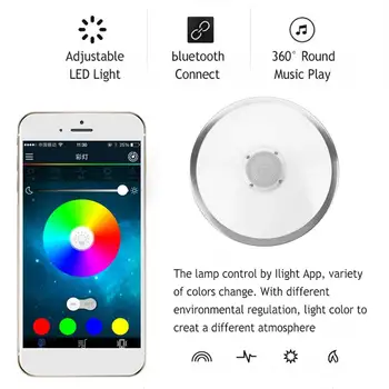 36W Kaasaegne RGB LED Ülemmäära Valgus Home Valgustus APP bluetooth-Muusika, Valgus, elutuba, Magamistuba Smart Lae Lamp+Kaugjuhtimispult