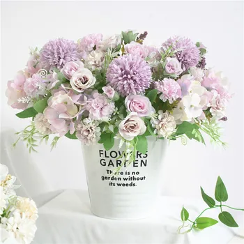 Kunstlik Roos Lill Pulm Kimp Flower Arrangement Home Decor