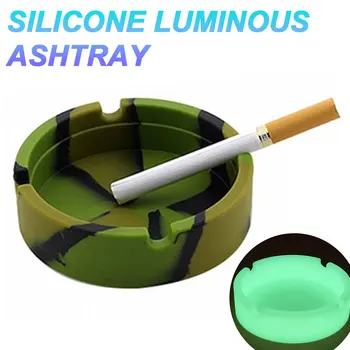 1 tükk helendav tuhatoosi sigari suitsetamine kõrge kuumuskindlusega silikoon keskkonnasõbralik sigaret tuhatoosi tarvikud