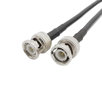 10Meter Topelt BNC Plug connector BNC-Mees BNC Mees adapter RG58 Pats Traat