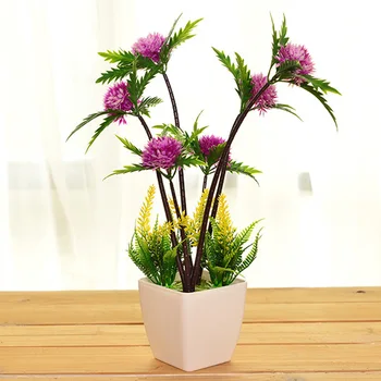 Simulatsioon Pinus teretulnud istutada pottidesse sise-roheline taim väike bonsai desktop kunstlikku lille teenetemärgi kodus kaunistused