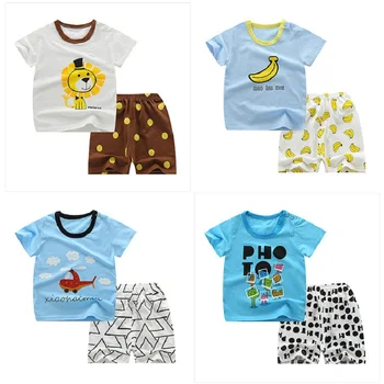 Vastsündinud Beebi Poiste Pidžaama Komplekt Puuvill Sleepwear Tüdruk Cartoon Pidžaamad Lastele Nightwear Laste Riided Väikelapse Varustus