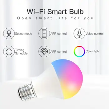 15W WiFi Smart Lamp E27 B22 Juhitava RGB+CCT Smart Lamp hääljuhtimine Tööd Alexa Google ' i Kodu 2021 Uus