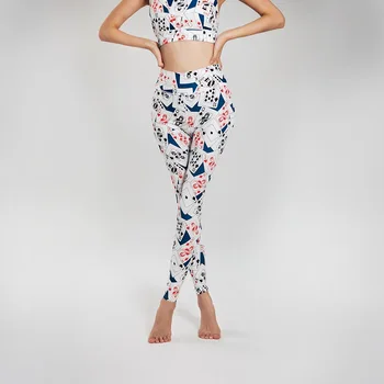 ICOOLSOON Trendikas naiste digital print jooga sobiks kõhn varrukateta suvine sport jõusaal riided 2-osaline komplekt, lühikesed püksid töötada välja leggin
