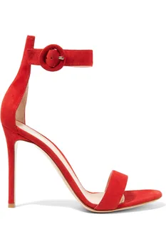 Naiste üks rida pahkluu bule kott kanna super kõrge kontsaga alasti vein punane samet sandaalid naiste kingad