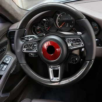 Punane-Carbon Fiber Auto Rooli Dekoratiivne Paneel Kate Sisekujundus jaoks Porsche 718 911 Cayenne, Panamera MACAN