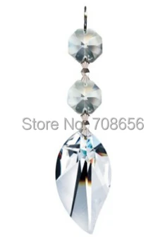 20pc Diamond Rippuvad Crystal Vanik Pulm Strand mis Leaf Ripats Aktsent tehtud Suurepärane Kristall