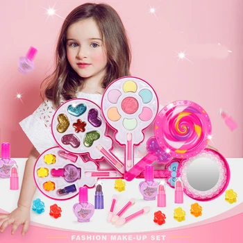 Lapsed moodustavad Mänguasja Komplekt Teeselda, Mängida Printsess Roosa Makeup Beauty Ohutuse Mitte-mürgine Kit Mänguasjad Tüdrukute Riietusruum Kosmeetika Tüdruk Kingitused