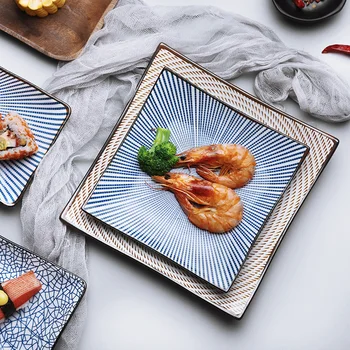 9.8 tolline Jaapani Stiilis Õhtusöök Keraamiline Plaat Sushi Plaat Kala Õhtusöögid Ristküliku Leibkonna Dinnerware Teenindavad Plaadid
