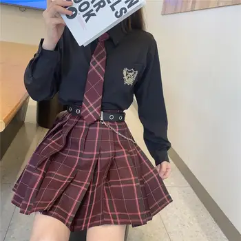 Jaapani JK Plisseeritud Seelik Tüdruku Võre Seelikud Kõrge Vöökoht Armas Naiste Lühike Kleit Õpilane Ühtlane Magus Lolita Kooli Riided