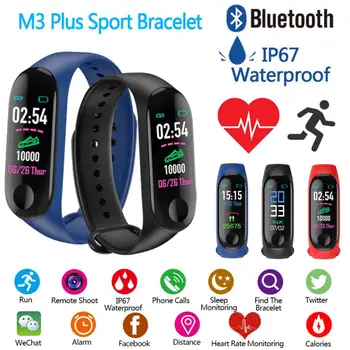M3 Pluss Smart Käevõru Watch Band Fitness Tracker Sõnumeid Meeldetuletus, Värviline Ekraan, Veekindel Sport Mehed Naised Käepaela Pedometer