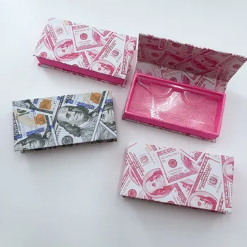 Tühi Ripsmed Pakendi Dollari Sokke Kasti hotpink Disain 25MM Riba Ripsmeid 3D Naaritsa Ripsmed raha kasti
