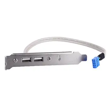 Dual Port USB Taga Emaplaadi pikendusjuhe Lauaarvuti Juhul PCI USB 2.0 Plaat, Kaabel Sobib Arvuti korpus