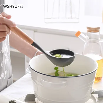 Keskkonnakaitse leibkonna spaatliga suppi lusikaga kööginõud kuumuskindel paksenenud silikoon colander suppi lusikaga spaatel