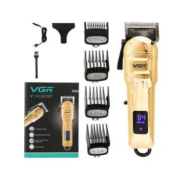 VGR 268 karvade trimmer USB laetav juuksed clipper juukselõikus masin oilhead clipper valged juuksed nikerdamist clipper beard trimmer LCD