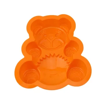 6 Aukude 3D Armas Karu Kujul Kook Hallituse Silikoon Hallituse, Küpsetamine, Tööriistad, Köök Fondant Kook Hallituse Sinine Värv Küpsetamine Tarvikud