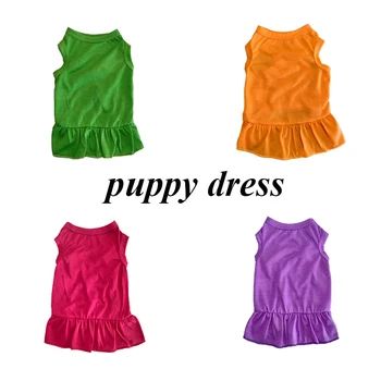 Suvel Koer Värviga Kleit Ruffles Pet Riided Chihuahua Väikesed Koerad Seelikud Kutsikas Kass Koer Printsess kleit Pet Riided