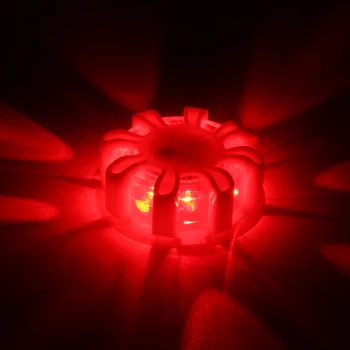 Mayitr 1tk 4W Punane 8 LED ohuolukorra Põletatud Hoiatus Kerge Avarii Maantee Rakette foor 3 Erinevat Flash