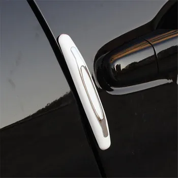 4TK Universal Car Styling Paindlik Door Edge Protector Põrkeraua Must Valge Selged Auto Uks Kokkupõrke Valvur