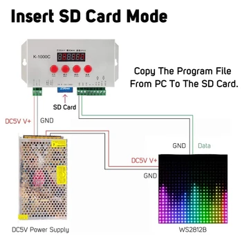 Täis-color Pixels Programmi Töötleja K1000C DMX512 Intelligentne Valgustus T84C