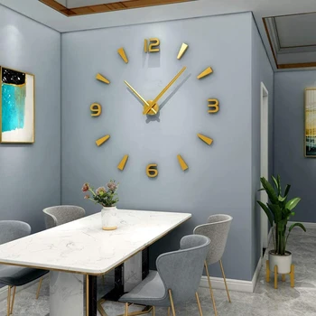 Suur Seina Kella, 3D DIY seinakellad Vaikne Mehhanism Frameless Kodu Kaunistamiseks elutuba Magamistuba, Kontor