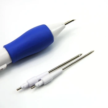 Valge+Sinine Kolme Suurusega nõela Tikandid Punch Needle Mulgustamiseks Punch Needle tööriistade Komplekt