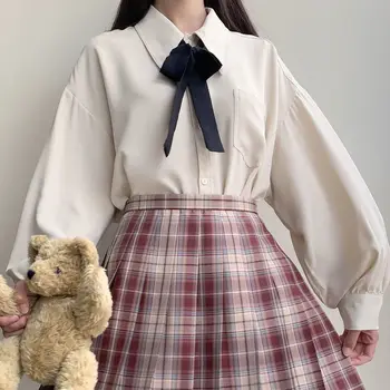 Kawaii Kaelus-JK Särgid Naistele Harajuku Lolita Pika Varrukaga Pluus Tops Y2k Goth korea Fashion Pluss Suurus Riided Koolitüdruk