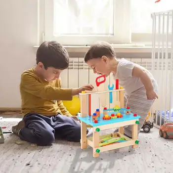 Puidust Kokkupanek Tool Montessori Mänguasjad, Beebi Haridus-Plokid Mänguasi Eelkooliealiste Laste Erinevaid Mutter Koostisega Tool Tööriistu