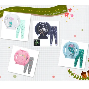 Laste Pidžaama Cartoon värvi Riiete Komplekt Lapsed Sleepwear Kevad/Sügis Puuvilla Nightwear Poisid Tüdrukute Pidžaamad Määratud Organi Sobiks Armas