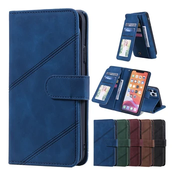 Multi Card Slots PU Leather Case For Samsung Galaxy A12 A32 A42 A52 A72 A51 A71 A10 A20 A30 A40 A50 A70 Rahakoti Omanik Raamatu Kaas